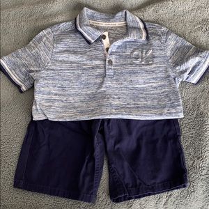 Boys CK polo and shorts set